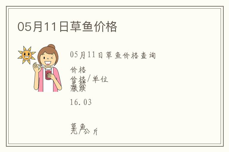 05月11日草魚價(jià)格