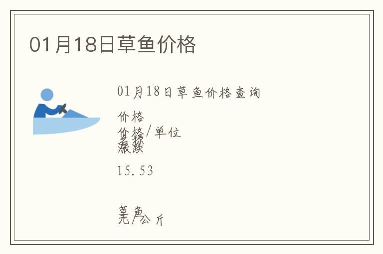 01月18日草魚(yú)價(jià)格
