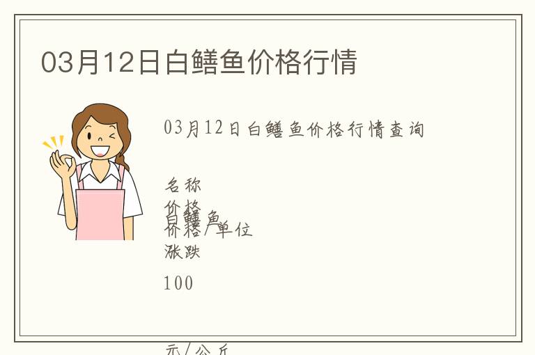 03月12日白鱔魚價(jià)格行情