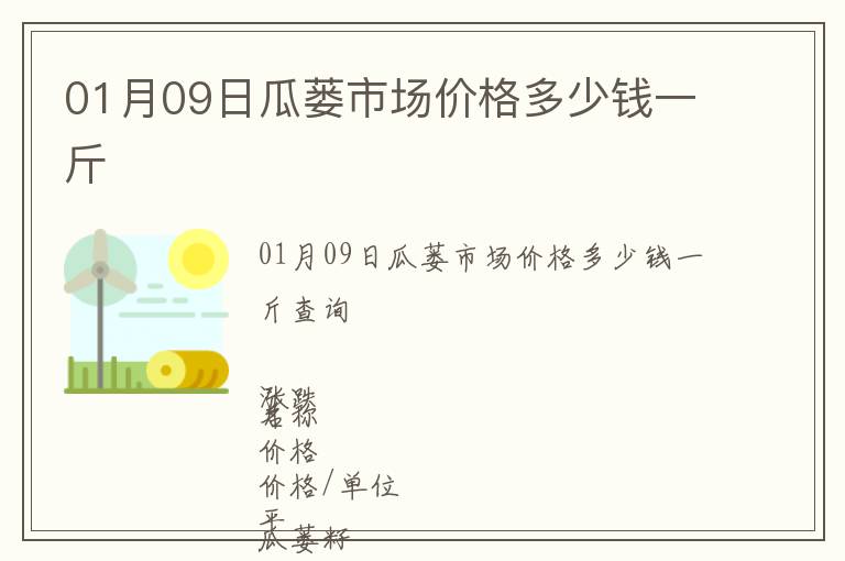 01月09日瓜蔞市場價(jià)格多少錢一斤