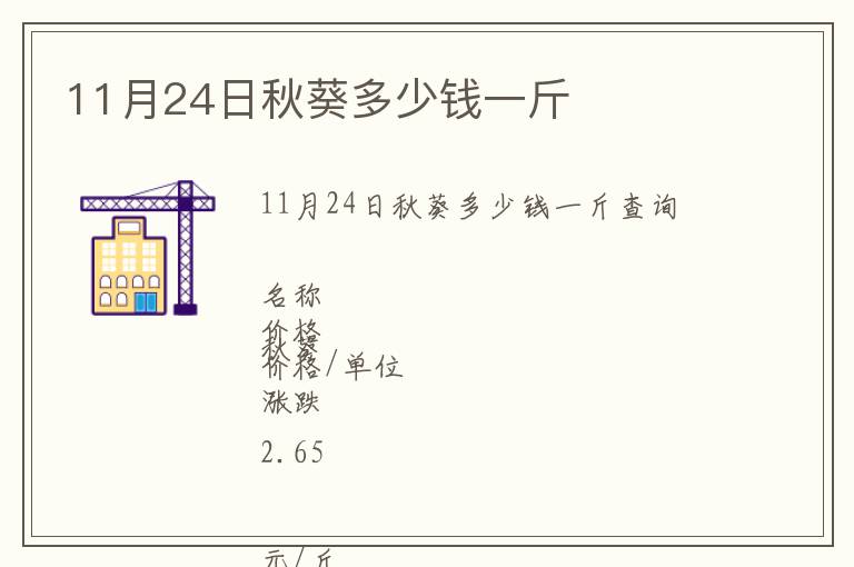 11月24日秋葵多少錢一斤