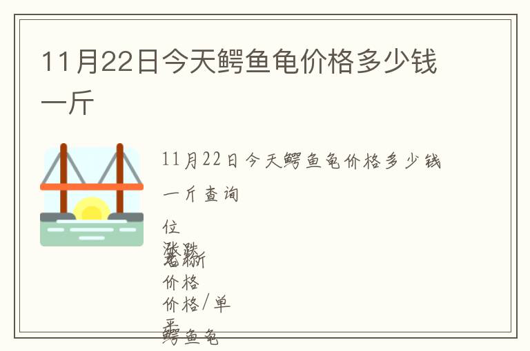 11月22日今天鱷魚龜價(jià)格多少錢一斤