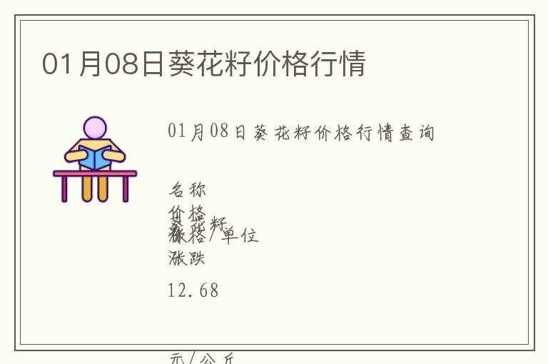 01月08日葵花籽價格行情
