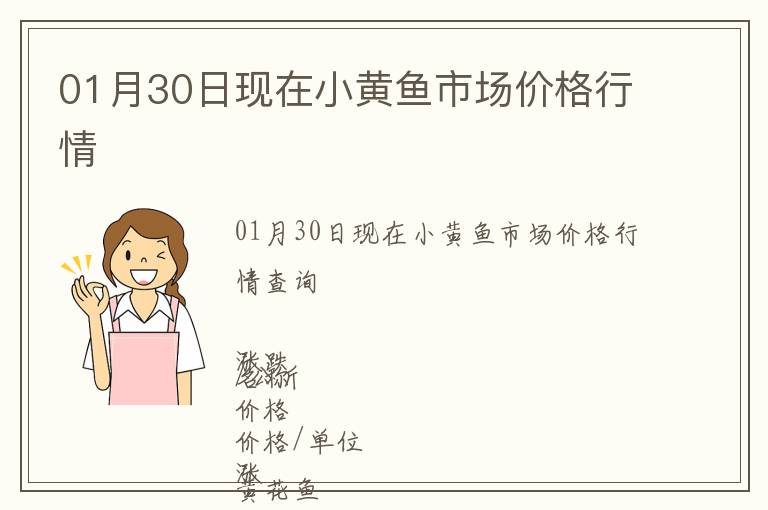 01月30日現(xiàn)在小黃魚市場價格行情