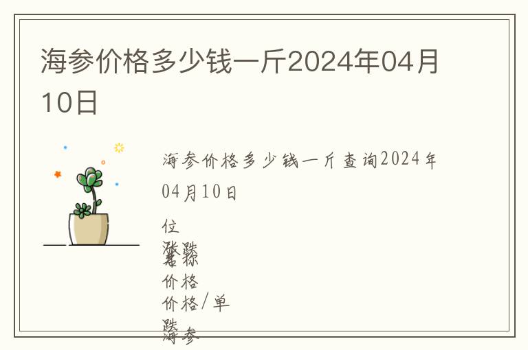海參價格多少錢一斤2024年04月10日