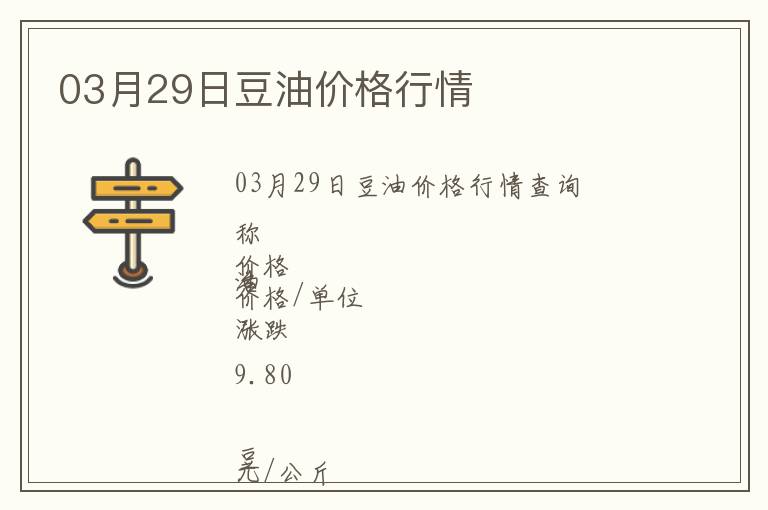 03月29日豆油價(jià)格行情