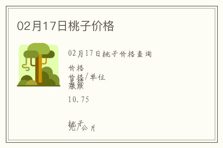 02月17日桃子價格