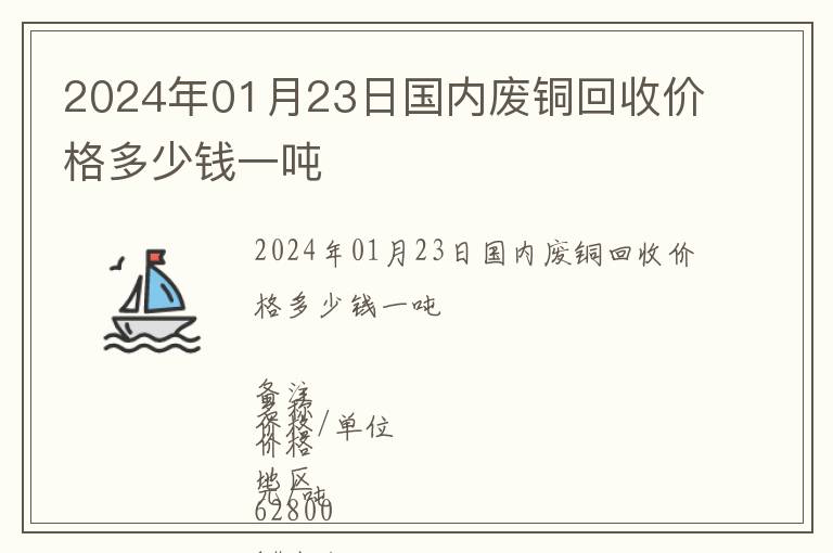 2024年01月23日國(guó)內(nèi)廢銅回收價(jià)格多少錢(qián)一噸