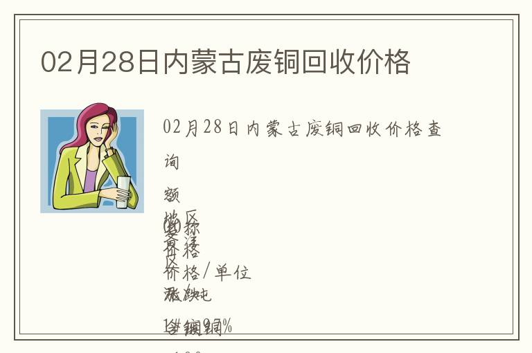 02月28日內(nèi)蒙古廢銅回收價格