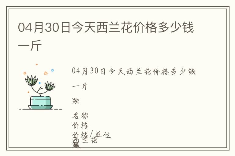 04月30日今天西蘭花價格多少錢一斤