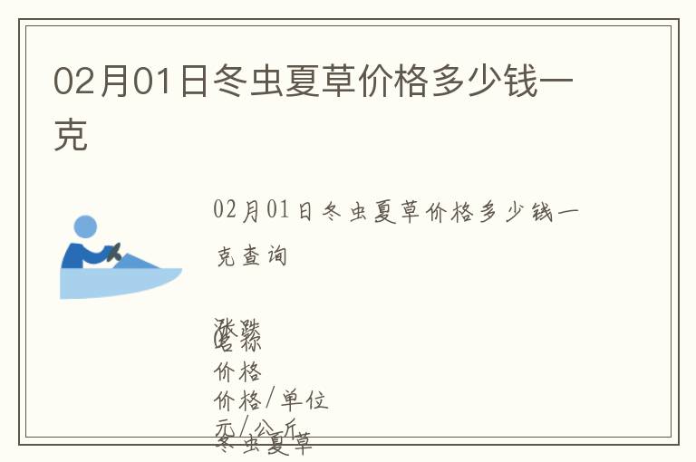 02月01日冬蟲夏草價(jià)格多少錢一克