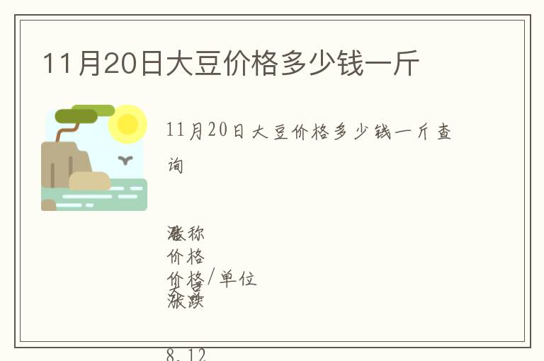 11月20日大豆價(jià)格多少錢一斤