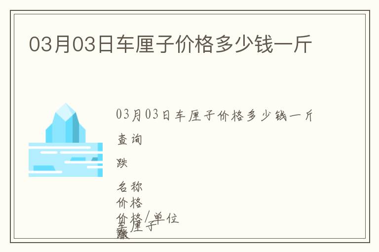 03月03日車?yán)遄觾r格多少錢一斤