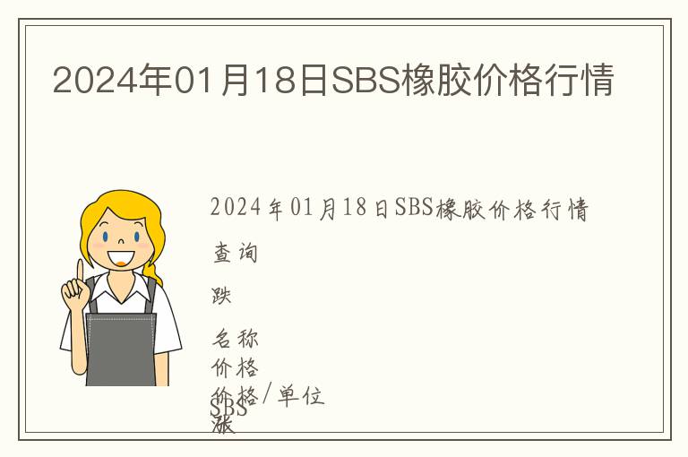 2024年01月18日SBS橡膠價(jià)格行情