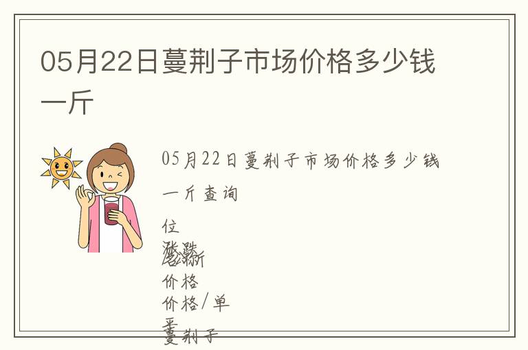05月22日蔓荊子市場價格多少錢一斤