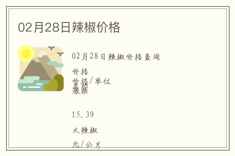 02月28日辣椒價(jià)格