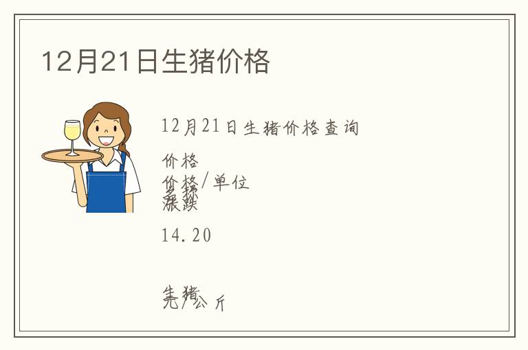 12月21日生豬價格