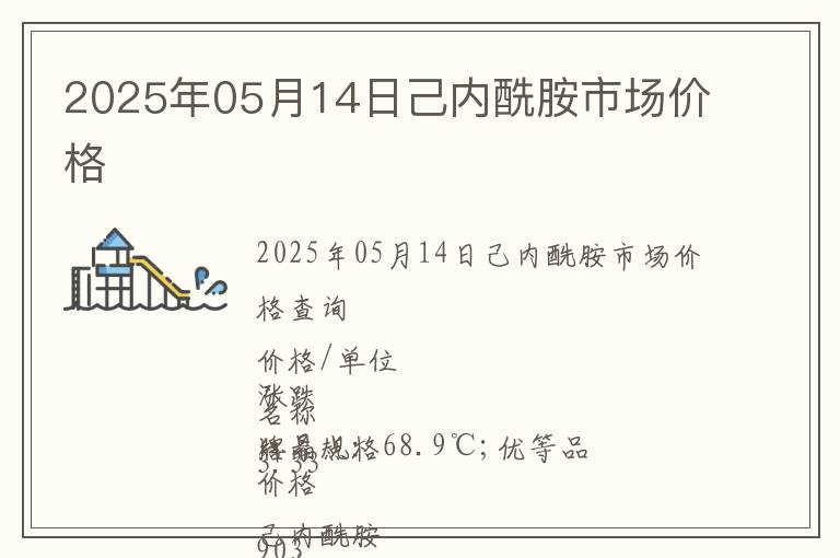 2025年05月14日己內(nèi)酰胺市場價格