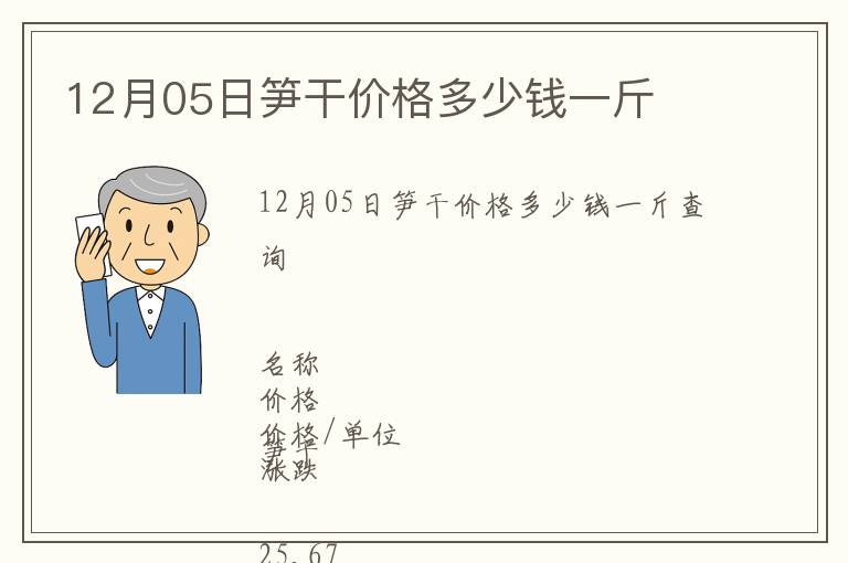 12月05日筍干價(jià)格多少錢一斤